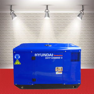 Hyundai DHY-12500SE-3 - Máy phát điện Hyundai 12kva chạy dầu, chống ồn 3 pha.